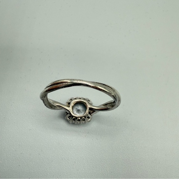 Faux Engagement Glamour Ring Marked 925 with CZ Stones - Size 8 - Picture 12 of 17